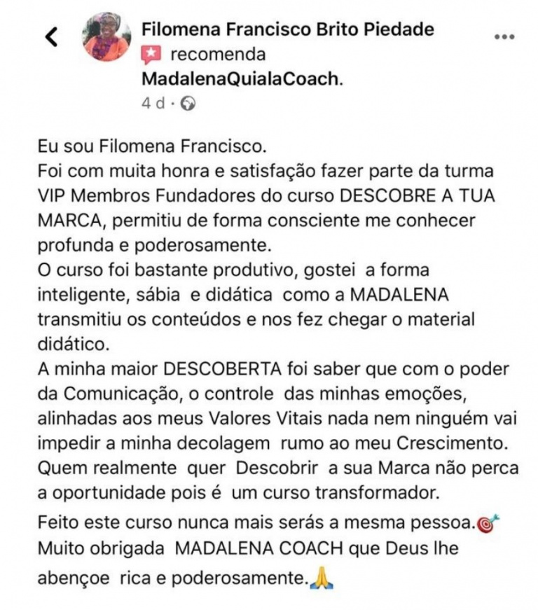 testemunho marquinha e filomena